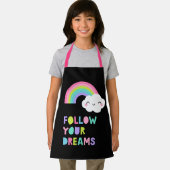 Volg je droombeeld en regenboogwolk schort (Insitu)