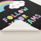 Volg je droombeeld en regenboogwolk sherpa deken (3/4)