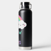 Volg je droombeeld en regenboogwolk waterfles (Achterkant)