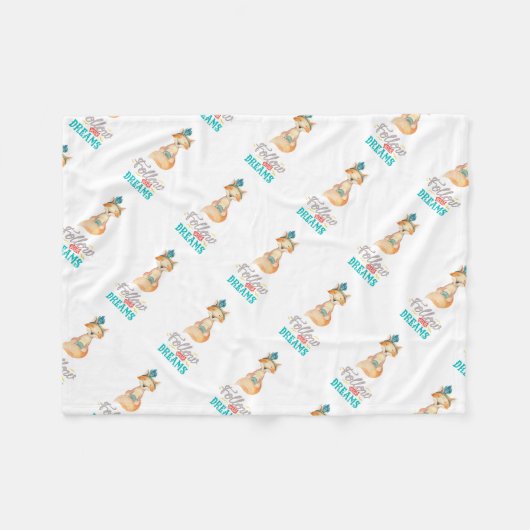 Volg je droombeeld fleece deken (Voorkant (Horizontaal))
