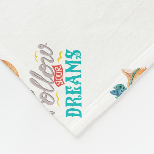 Volg je droombeeld fleece deken (Hoek)