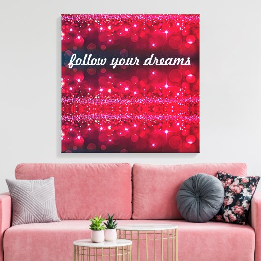 Volg je droombeeld op je tovenschilderij canvas afdruk (Insitu (Woonkamer))