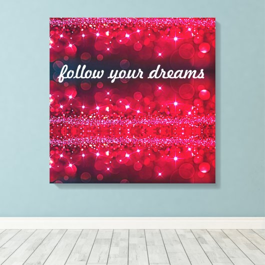 Volg je droombeeld op je tovenschilderij canvas afdruk (Insitu (Houten vloer))