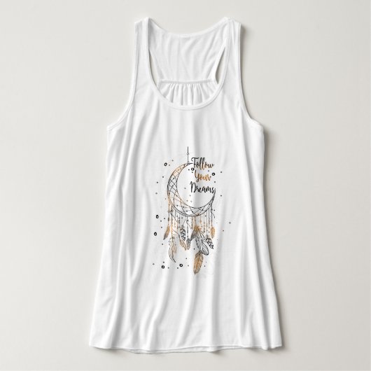 Volg je droomdroomdromer tanktop (Design voorkant)