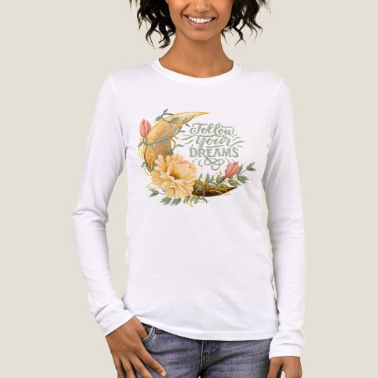 Volg Je Droommaan Tri-Blend Shirt (Voorkant volledig)