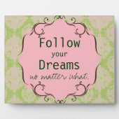 Volg je droomplaque fotoplaat (Voorkant)