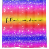 Volg je droomregenboog met het zonnegordijn douchegordijn (Voorkant)