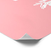 Volg je droomroze Kinder kamer decor Poster (Hoek)