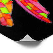 Volg je droomslogan Dragonfly waterverf Poster (Hoek)