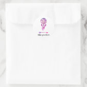 Volg je droomsticker ronde sticker (Tas)