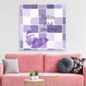 Volg je droomvlinder canvas afdruk (Insitu (Woonkamer))