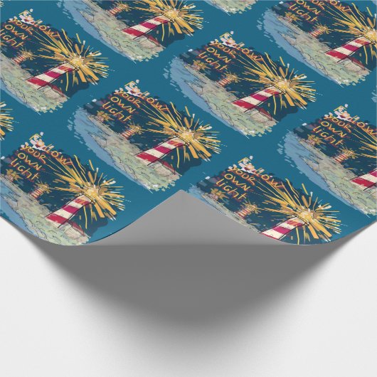 Volg je eigen licht cadeaupapier (Hoek)