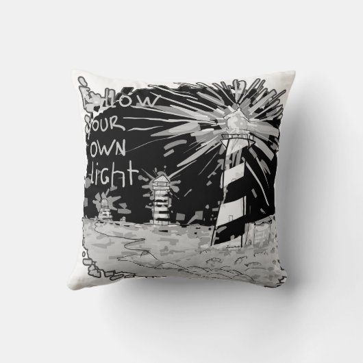 Volg je eigen licht kussen (Achterkant)