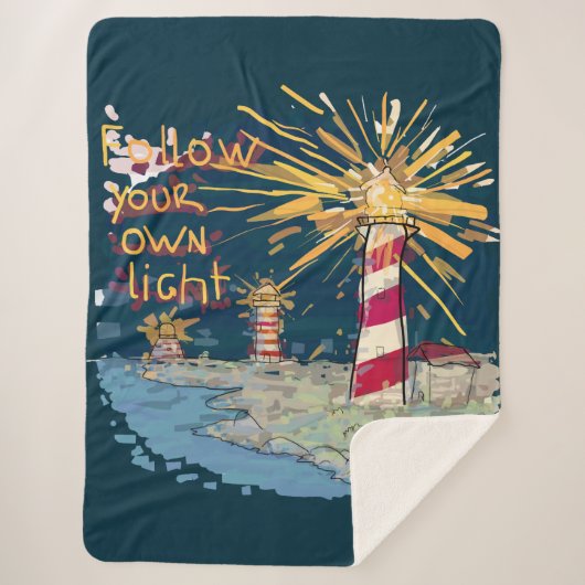 Volg je eigen licht sherpa deken (Voorkant)