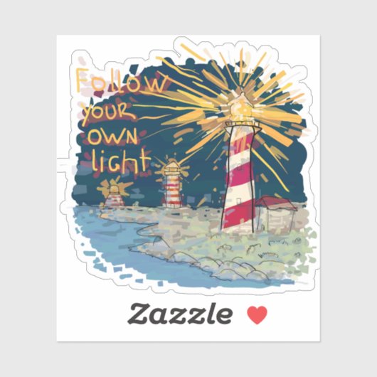 Volg je eigen licht sticker (Vel)