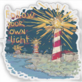 Volg je eigen licht sticker (Voorkant)