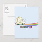 Volg je favoriete slak-regenboog briefkaart (Voorkant / Achterkant)