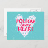 Volg je hart 2 briefkaart (Voorkant / Achterkant)