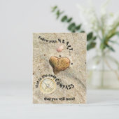 Volg je hart alleen kompas als je Briefkaart nodig (Staand voorkant)