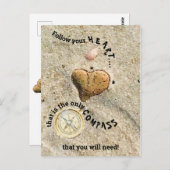 Volg je hart alleen kompas als je Briefkaart nodig (Voorkant / Achterkant)