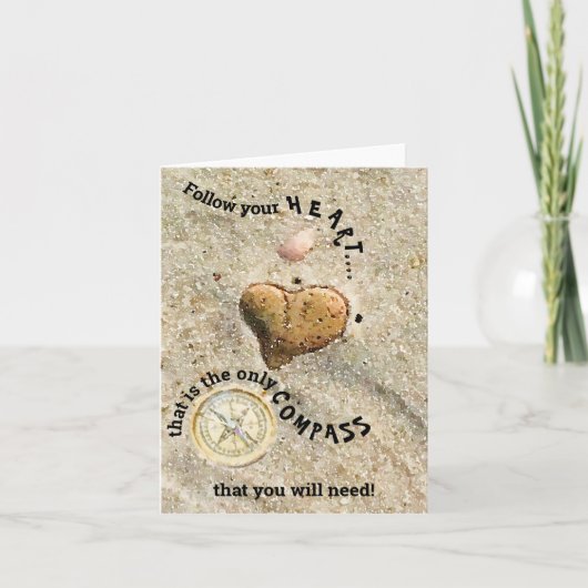 Volg je hart alleen kompas als je Kaart nodig hebt (Voorkant)