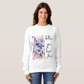 Volg je hart altijd floraal trui (Voorkant volledig)