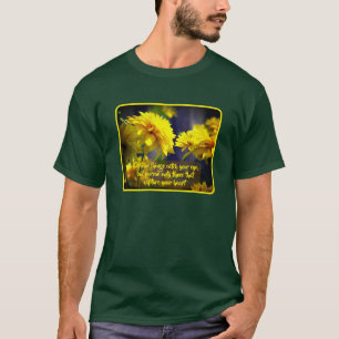 Volg Je Hart Bloemen Inspirerende Quote T-shirt
