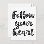 Volg je hart briefkaart (Voorkant / Achterkant)