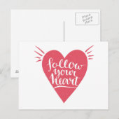 Volg je hart briefkaart (Voorkant / Achterkant)