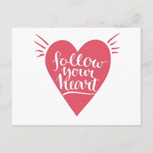 Volg je hart briefkaart (Voorkant)