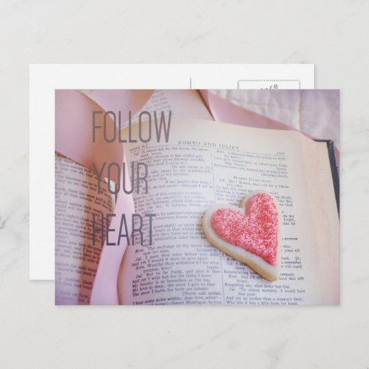 Volg je hart Briefkaart (Voorkant / Achterkant)