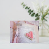 Volg je hart Briefkaart (Staand voorkant)
