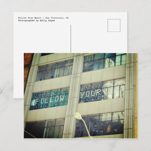 Volg je hart briefkaart (Voorkant / Achterkant)