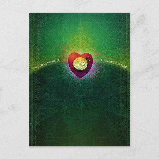 Volg je hart (Briefkaart) Briefkaart (Voorkant)