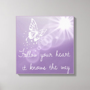 Volg je hart en weet de manier waarop canvas afdruk