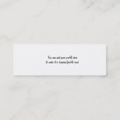 Volg je hart- en zonnetofotografie mini visitekaartje (Achterkant)