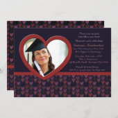 Volg je hart foto Afstuderen uitnodiging (Voorkant / Achterkant)