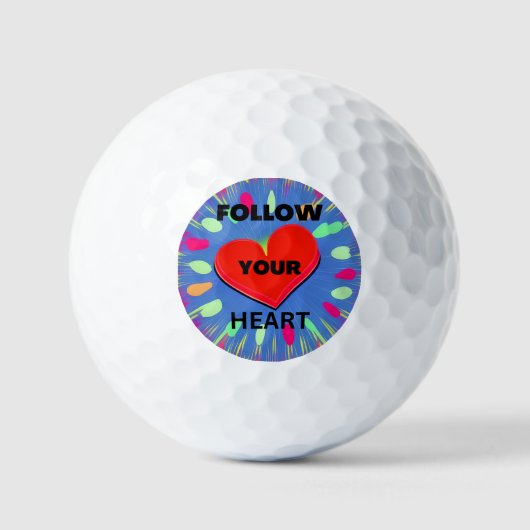 Volg Je Hart Golfballen (Voorkant)