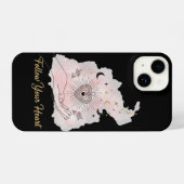 Volg je Hart - Het Gewijde Hart Hemels Magisch iPhone Hoesje (Achterkant horizontaal)