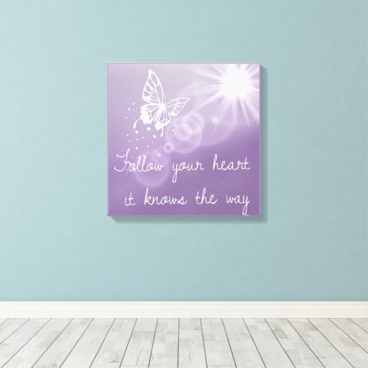 Volg je hart het kent de weg Canvas (Insitu (Houten vloer))