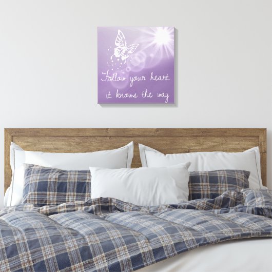 Volg je hart het kent de weg Canvas (Insitu (Slaapkamer))