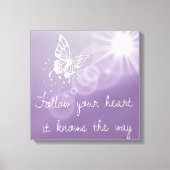 Volg je hart het kent de weg Canvas (Voorkant)