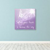 Volg je hart het kent de weg Canvas Afdruk (Insitu (Houten vloer))