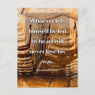 Volg je hart Inspirerend Egyptisch spreekwoord Briefkaart