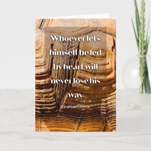 Volg je hart Inspirerend Egyptisch spreekwoord Kaart (Voorkant)