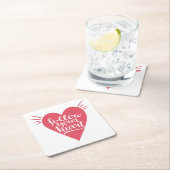 Volg je hart kartonnen onderzetters (Insitu)