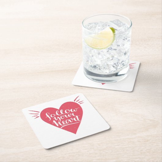 Volg je hart kartonnen onderzetters (Insitu)