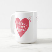 Volg je hart koffiemok (Voorkant links)