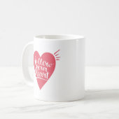 Volg je hart koffiemok (Voorkant links)