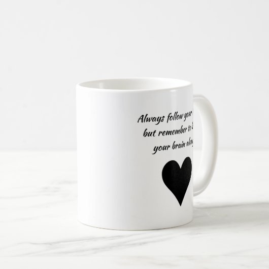 Volg je hart koffiemok (Voorkant rechts)